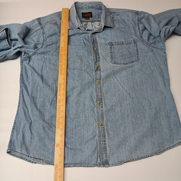 Northwest Territory Denim Shirt Men's Size 2XL Blue Cotton - Picture 6 of 8